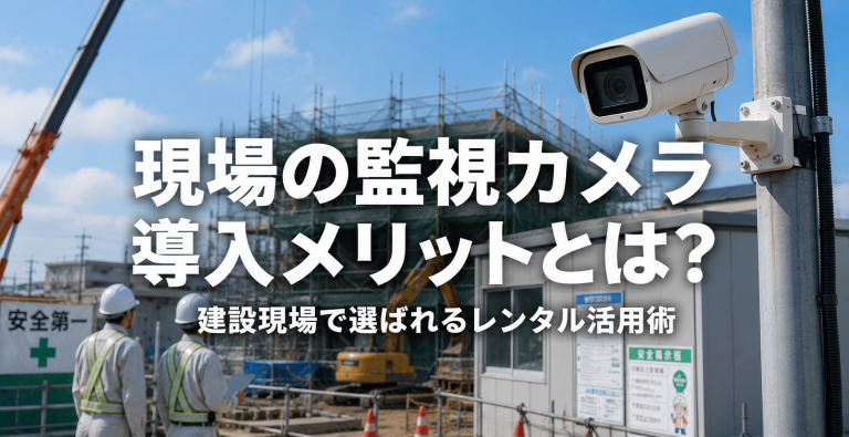 現場の監視カメラ導入メリットとは？建設現場で選ばれるレンタル活用術