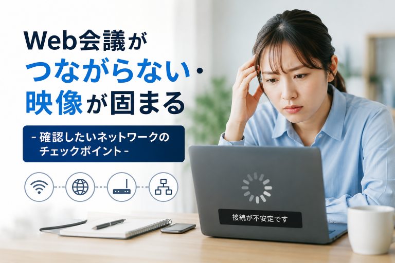 「Web会議がつながらない・映像が固まる」ときに確認したいネットワークのチェックポイント