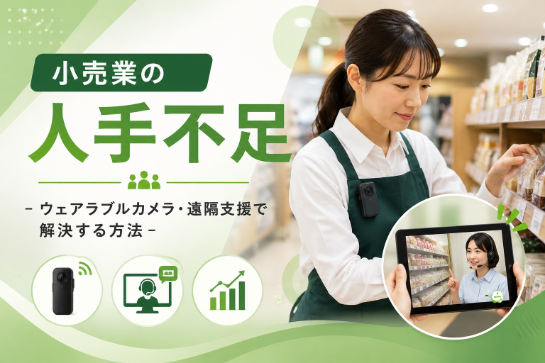 小売業の人手不足をウェアラブルカメラ・遠隔支援で解決する方法とは