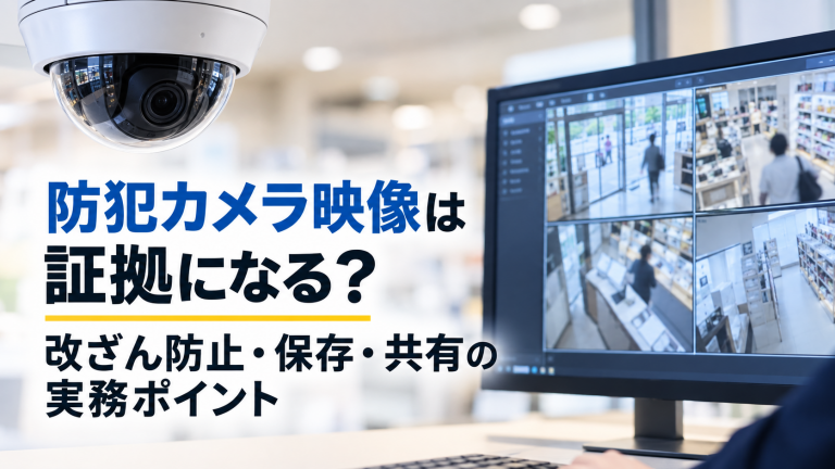 防犯カメラ映像は証拠になる？改ざん防止・保存・共有の実務ポイント