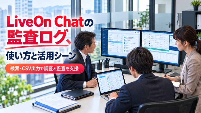 LiveOn Chatの監査ログ、使い方と活用シーン