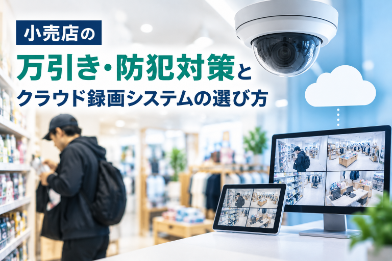 小売店の万引き・防犯対策とクラウド録画システムの選び方