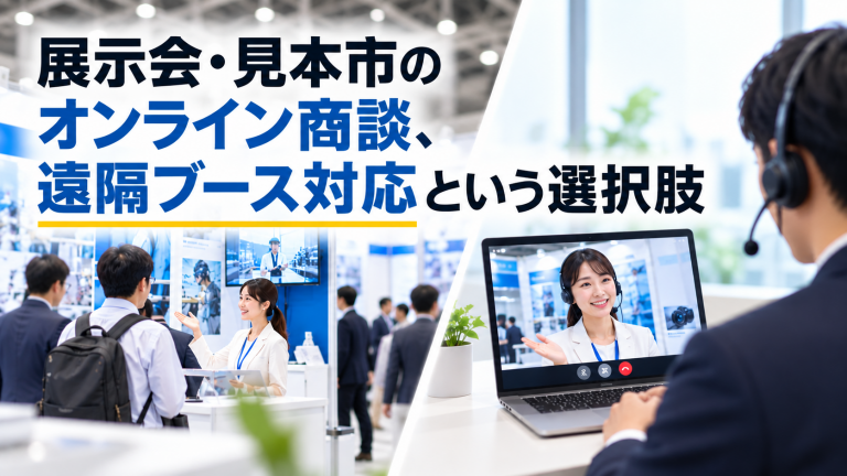 展示会・見本市のオンライン商談、遠隔ブース対応という選択肢